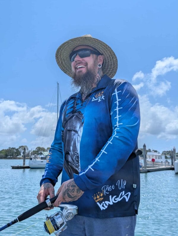 Front view of the Darkside Kings Clothing Fishing Shirt